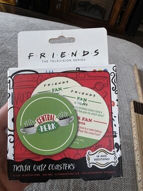 FRIENDS Central Perk Green Trivia Quiz Coasters
